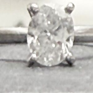 Engagement Ring 1 carat 14 karat gold white band